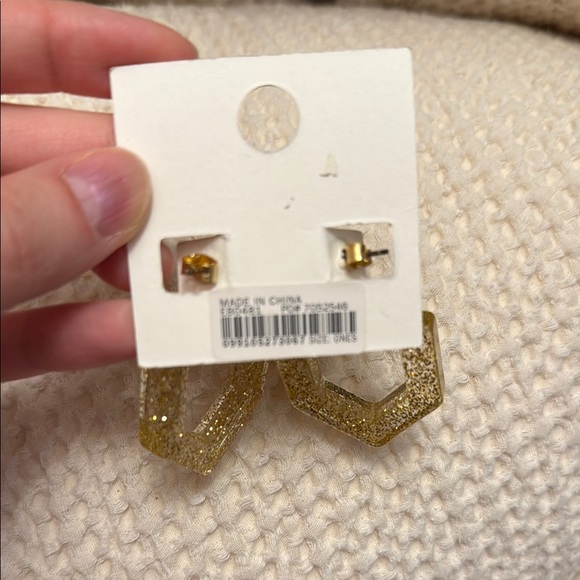 Madewell Gold Glitter Earrings - Picture 3 of 4